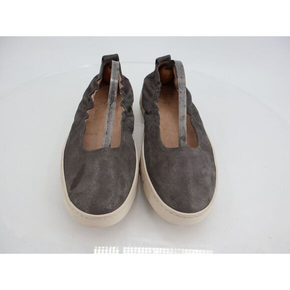 Vionic Uptown Ballet Flat Women 8.5 Grey Metallic Leather Slip On Platform Shoes - Picture 4 of 13